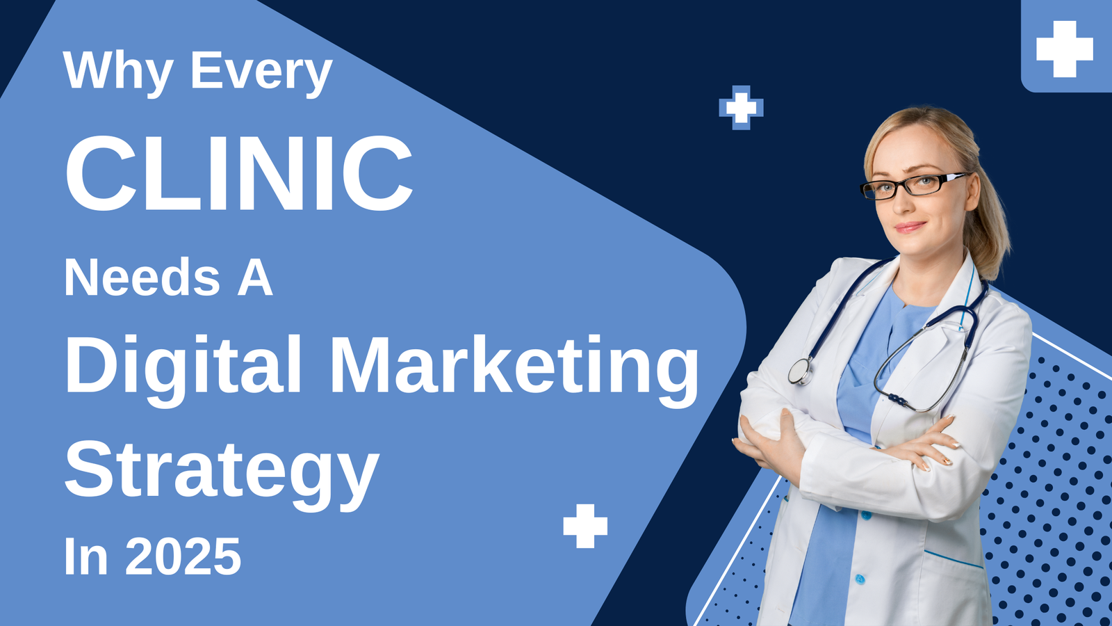 A healthcare professional highlights the importance of digital marketing for clinics in 2025.